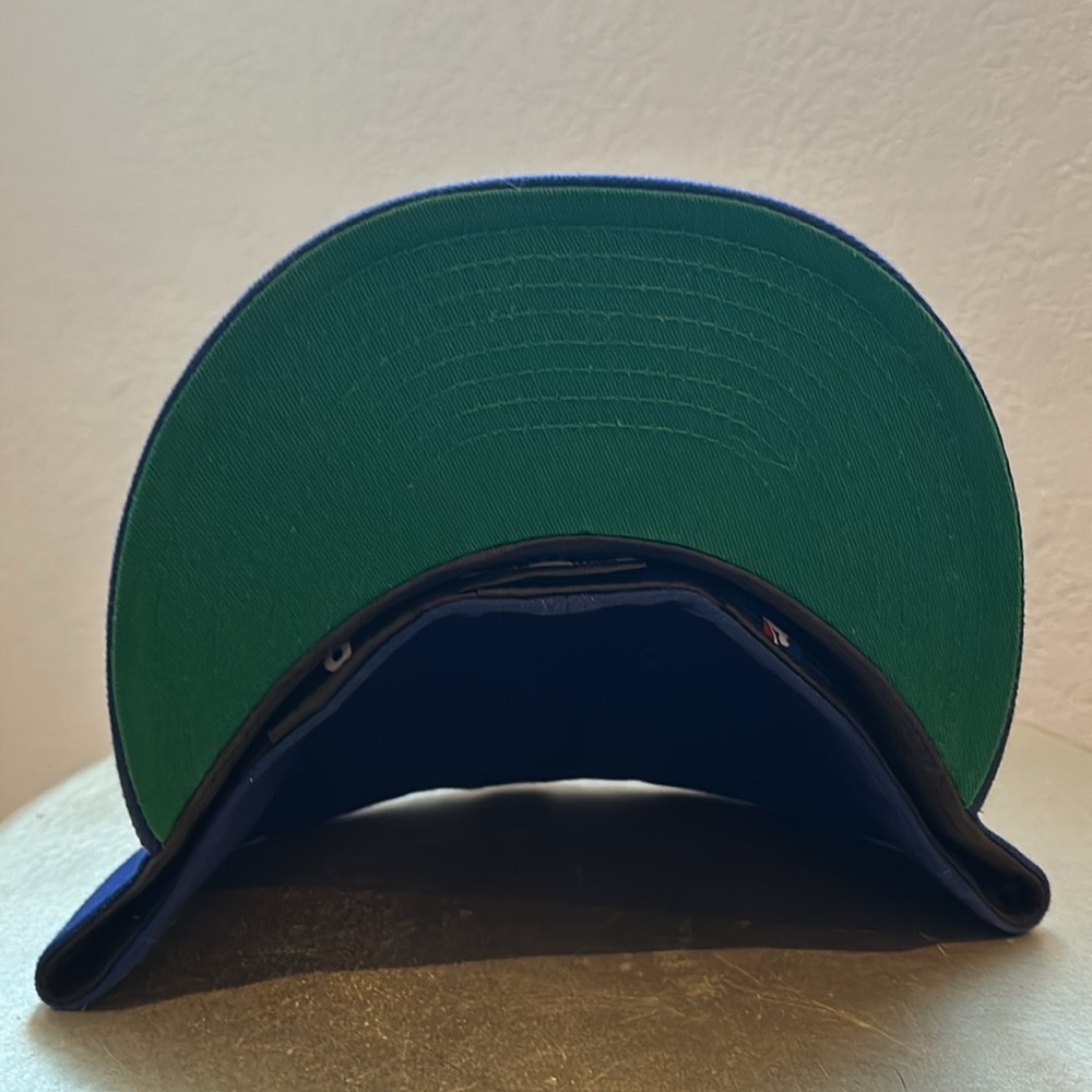 BORN X RAISED LA blue New Era hat size 8 - Picture 2 of 7